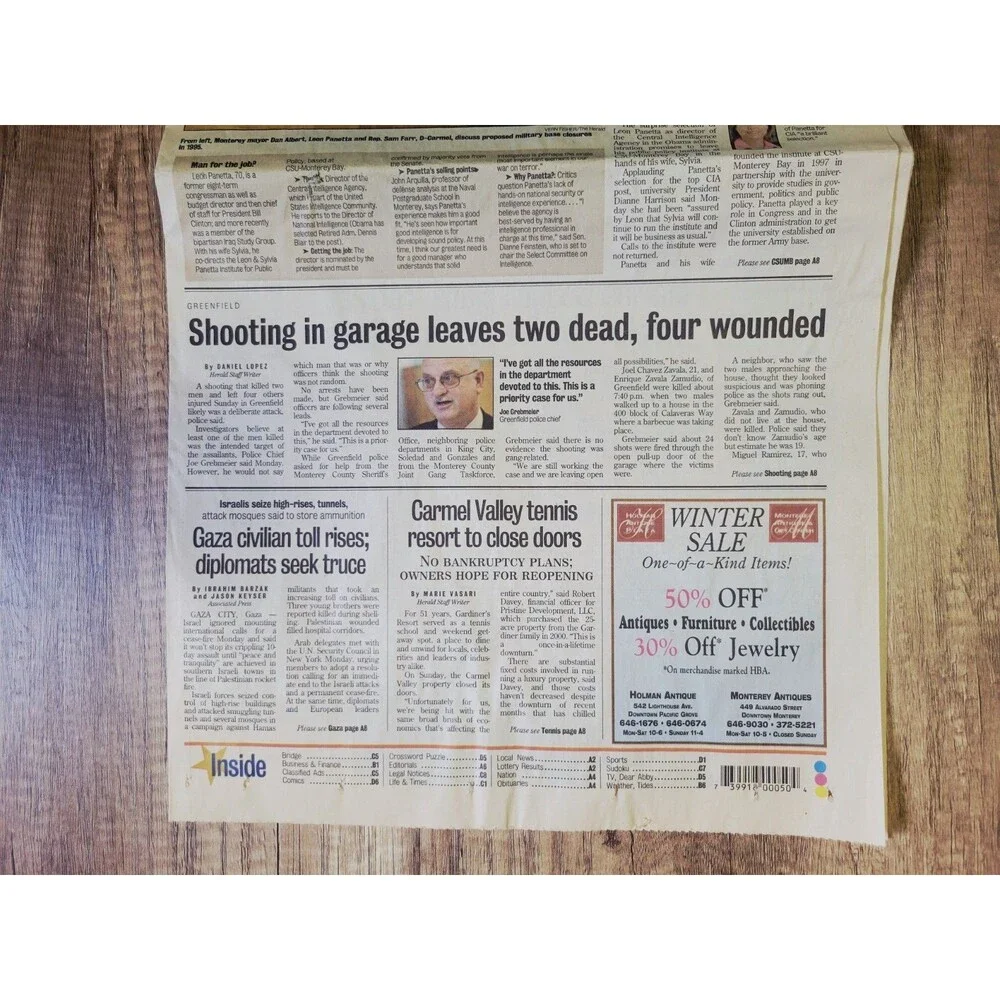 2009 Jan 6: Monterey County (CA) Herald 